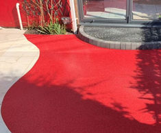 Colourful light-emitting surfacing for private garden