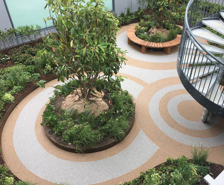 Addaset - UV-stable, porous / semi-porous resin bound surfacing