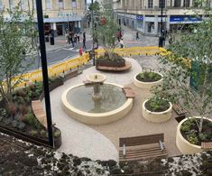 Slip-resistant surfacing for Clarence Fountain plinth