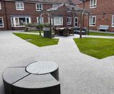 Resin bound pathways for care facility garden makeover  - on this page