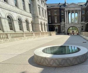 Resin bound permeable paving for university quadrangle