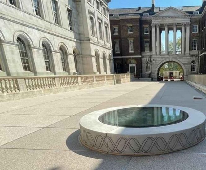 Resin bound permeable paving for university quadrangle