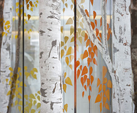 ‘Birch Trees’ sculptural glass installation