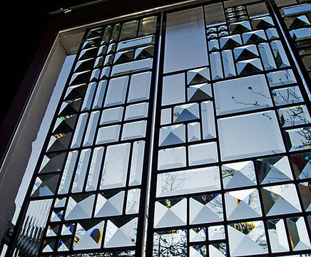 Prismatic Steelights office doors, Harrow-on-the-Hill