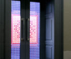Islamic-influenced glass panels for museum doors