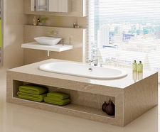 Arcadia - double-ended built-in oval bath