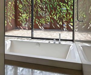 Semi-sunken bath for RIBA award-winning home 