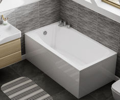 Studio Compact Bath - small built-in acrylic soaking tub for tight spaces
