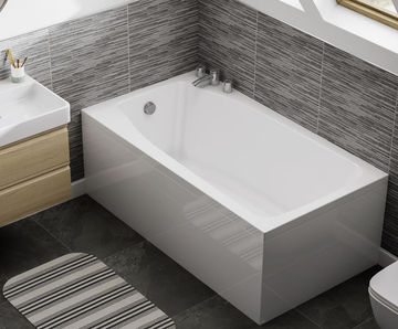 Studio Compact Bath - small built-in acrylic soaking tub for tight spaces