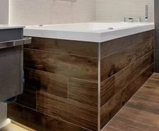 Hydrotherapy deep soaking tub for private client