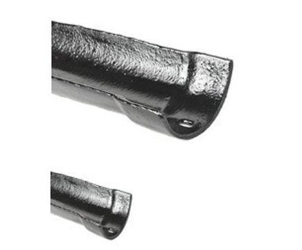 Plain deep flow half round cast iron gutters
