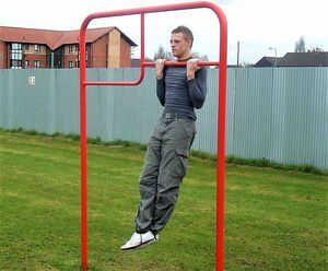 Steel fitness trail equipment