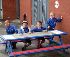 Outdoor picnic tables for schools