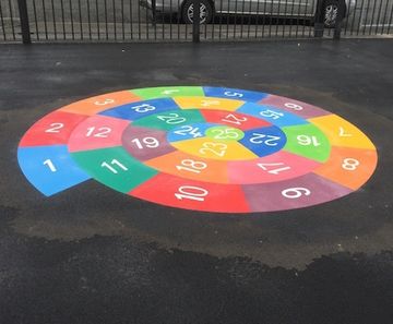 Thermoplastic playground markings
