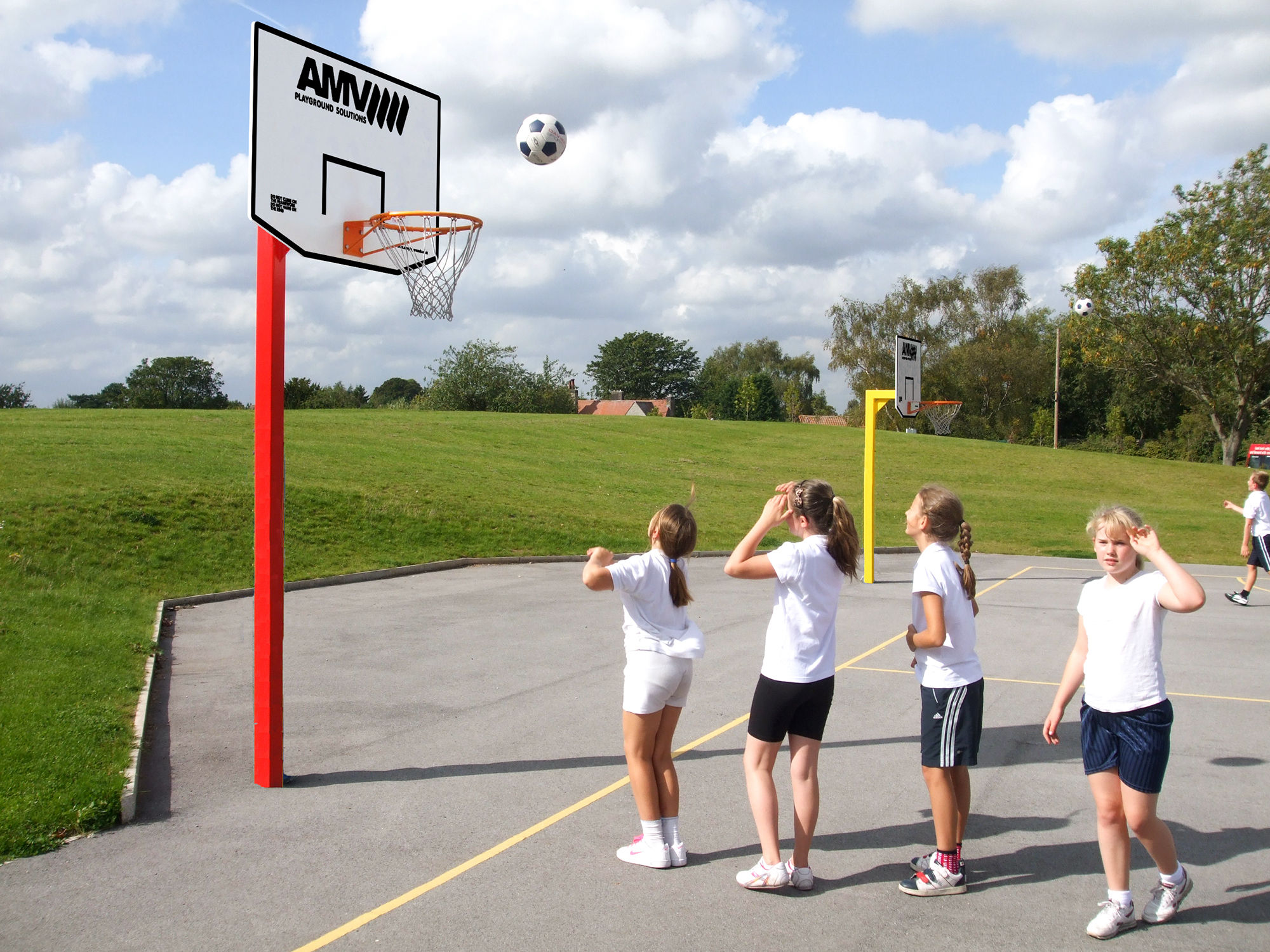 Basket sale ball posts