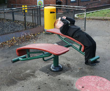 Children's outdoor gym and fitness equipment