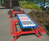 Playground picnic tables with optional activity tops - on this page