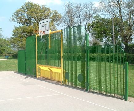 Steel MUGA goals and fencing