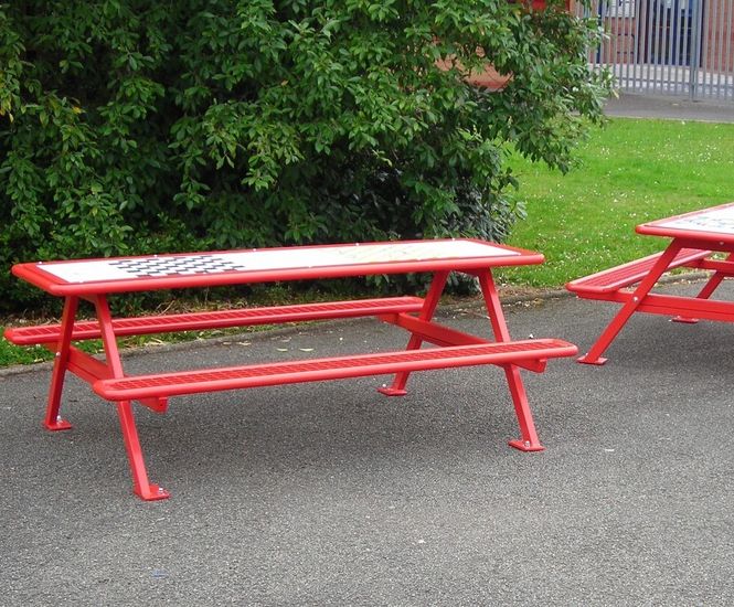 Outdoor picnic tables for schools AMV Playground Solutions