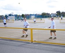 Steel tennis nets