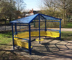 Multi-purpose playground shelters