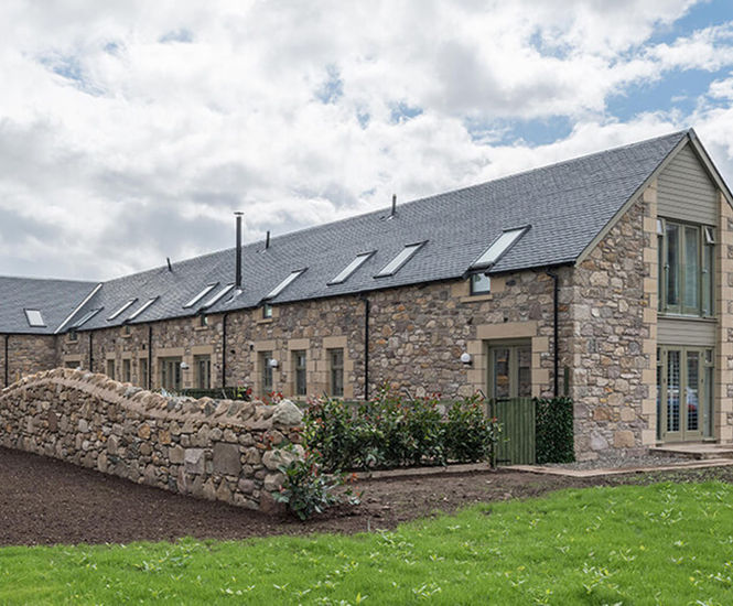 Extra-thick roof slates for Scottish farm conversion