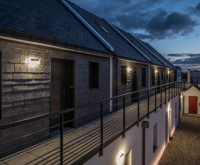French second homes complex innovate with natural slate