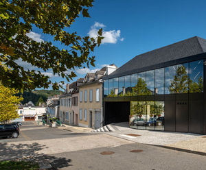Natural roofing slate for Monein Media Library in France