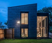 Contemporary slate rainscreen cladding for new home