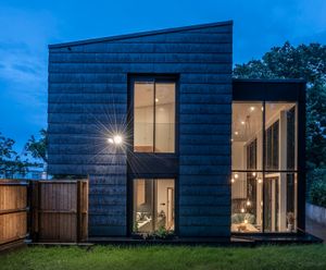 Contemporary slate rainscreen cladding for new home