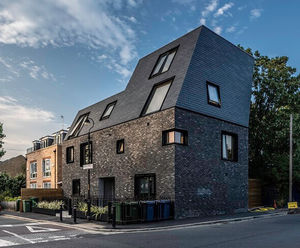 Natural slate rainscreen cladding for contemporary house