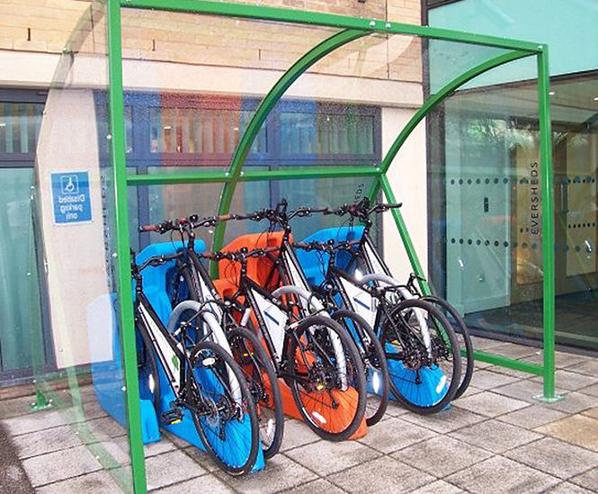 Canterbury Compound bike shelter for up to 80 bikes | Cyclepods