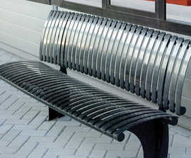 Piano - galvanised, coated steel bench