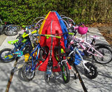 Minipod bike and scooter rack for primary schools - on this page