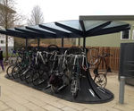 Spacepod - semi-vertical, space-saving cycle rack