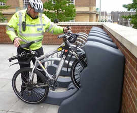 Streetpod cycle rack for high-level bike security