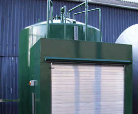 Cylindrical vertical bunded oil tank