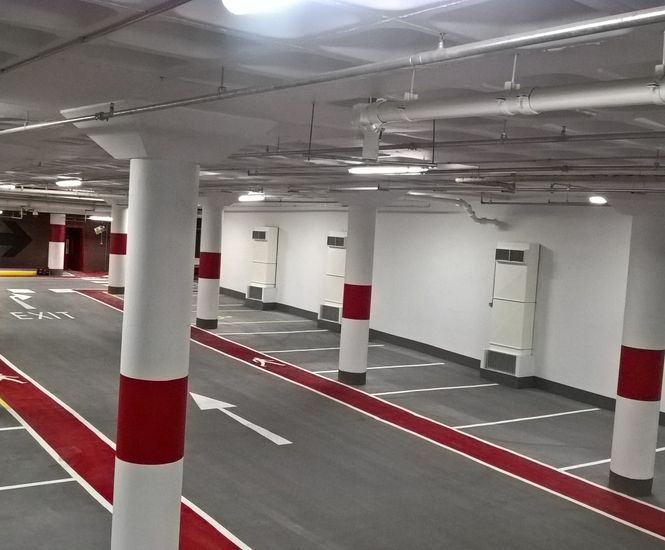 Nu-Guard anti-carbonation coating for multi-storey car park