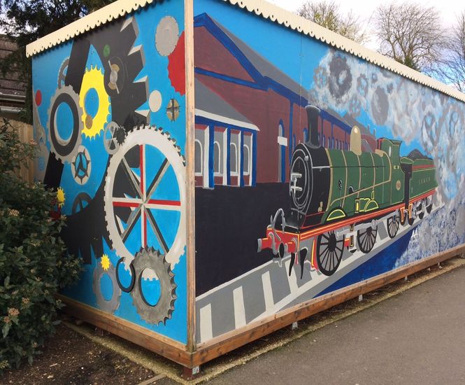 Clear anti-graffiti coating protects Ashford Train mural