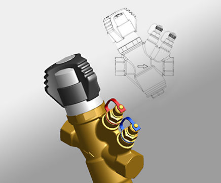 2D and 3D flow and pressure independent valves