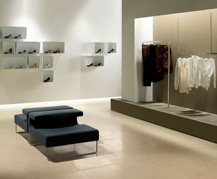Polished porcelain floor tiles