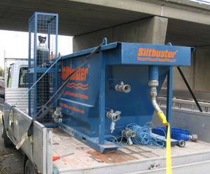 HD - mobile water treatment unit for hydrodemolition sites