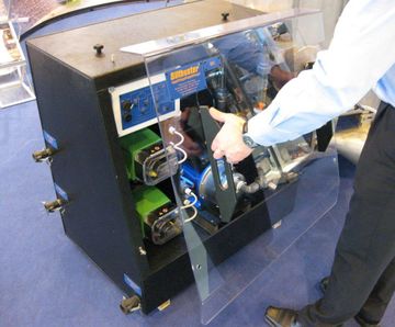 Space-efficient and splash-proof chemical dosing skid