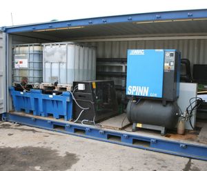 Containerised chemical dosing system