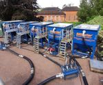 Three-stage chemical dosing and solids removal