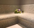 Caloroso - steam room with large format and mosaic tiles