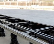 ALUrail - adjustable pedestal system for raised paving and decking