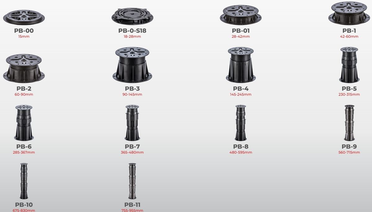 PB adjustable support pedestal system Buzon UK ESI External Works
