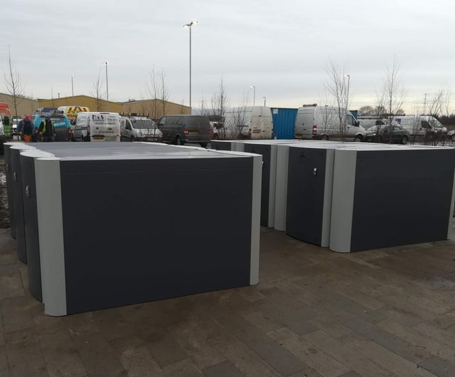 Cycle lockers keep bikes safe and dry at college campus