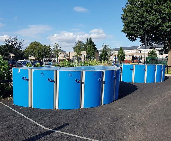 Secure cycle lockers for residential scheme - Enfield